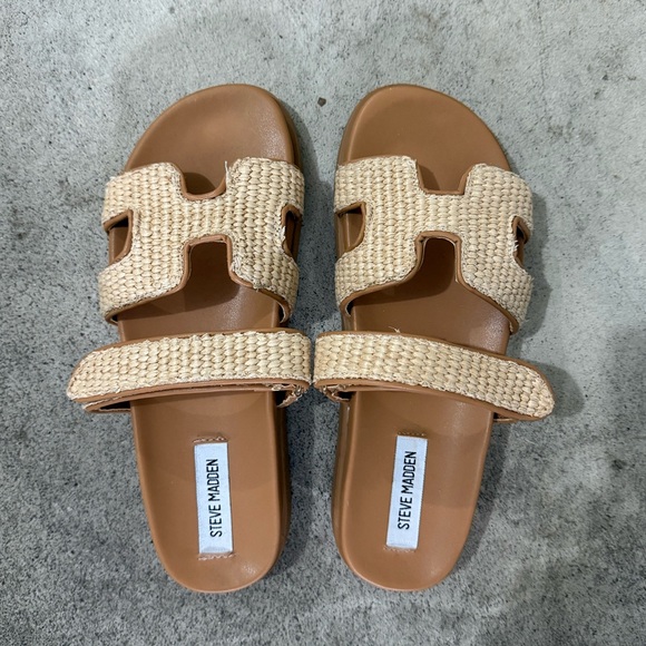 STEVE MADDEN Mayven Natural Slides - Picture 1 of 1